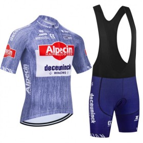 Set Fietsshirt + Korte Koersbroek 2024 Alpecin Deceuninck